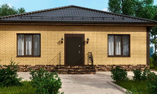 Проекты одноэтажных домов из кирпича | Строй-Свс - Севастополь от 3662 рублей